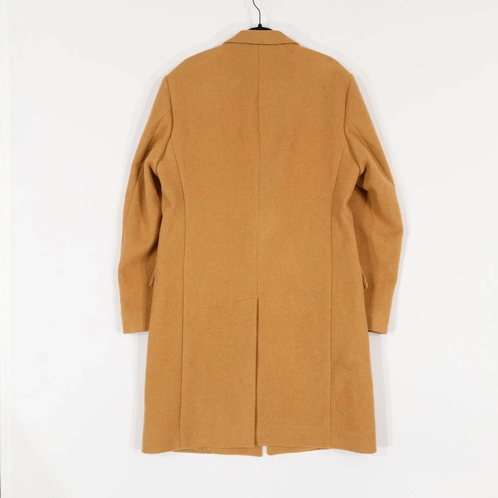 Polo Ralph Lauren Overcoat Men Large Tan Wool Blend Topcoat Luxury $598 NWT